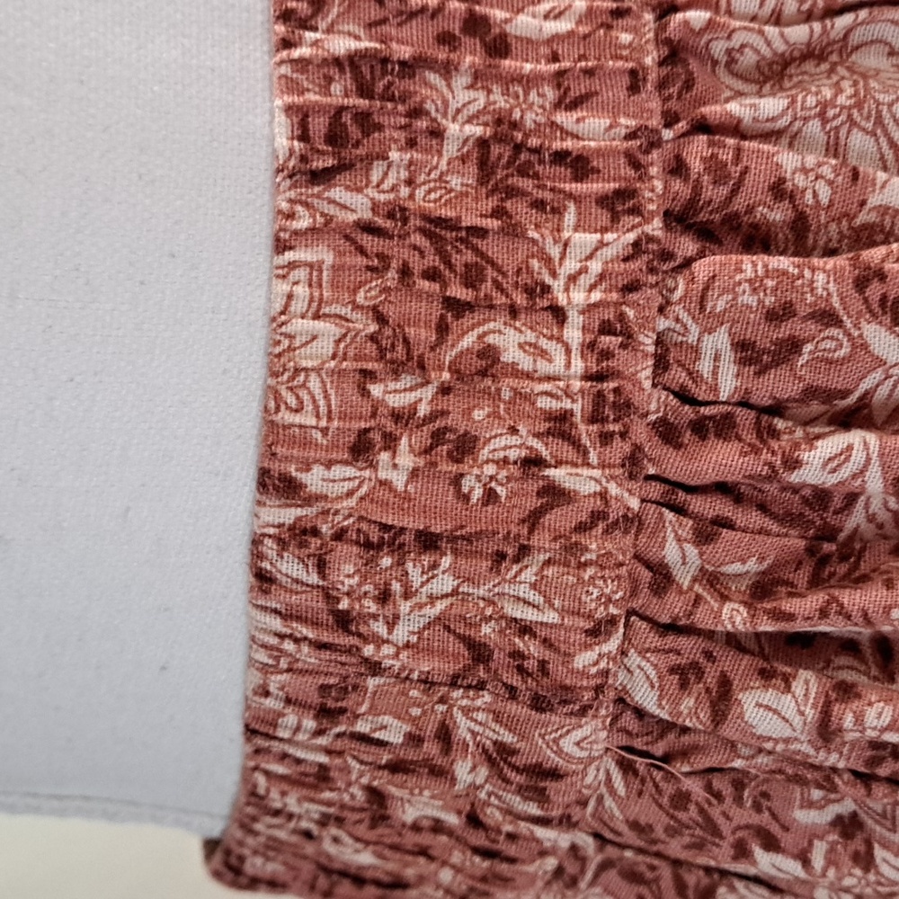American Eagle cotton linen pull on a line skater mini skirt floral print szS - Picture 3 of 10